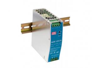 LED tápegység , Mean Well , NDR-120-24 , 24 Volt , 120 Watt , DIN sínre szerelhető , ipari