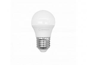 LED lámpa , égő , kisgömb , E27 foglalat , 3W , meleg fehér , COSMOLED
