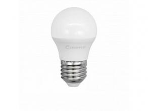 LED lámpa , égő , kisgömb , E27 foglalat , 6W , meleg fehér , COSMOLED