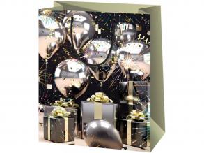 Exkluzív parti lufis közepes méretű ajándéktáska 18x10x23cm