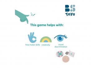 BS Toys fa mozaik tűzőtábla
