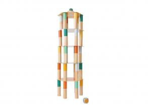 BS Toys Mega Balance játék fából, 38 darabos.