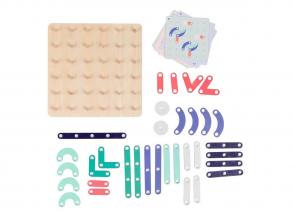 BS Toys fa építőjáték sablonokkal  40 darabos