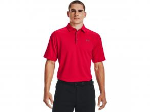 Tech Under Armour férfi piros színű golf póló