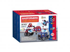 Rendőrségi és sürgősségi szett, 26 db-os - Magformers Amazing