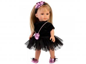 Llorens: Elena 35cm-es baba fekete ruhában