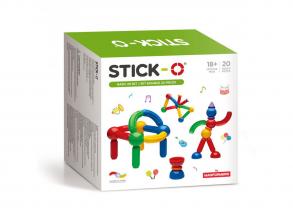 Stick-O mágneses építő alapkészlet - 20 darabos