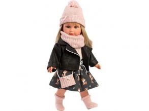 Llorens: Carla 40cm-es baba fekete kabátban
