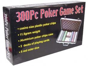 Alu bőröndös póker szett 300 db zsetonnal