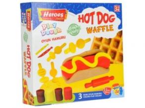 Play-Dough: Heroes HotDog és Gofri gyurma szett 11db-os