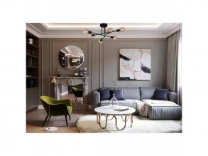 Opviq , 521SHN1132 , Flower - 174-AV , Fekete Színű , Csillár , E27 Foglalattal