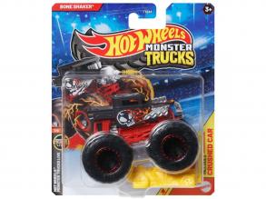 Hot Wheels Monster Trucks: Bone Shaker koponya mintás kisautó 1/64 - Mattel