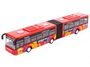 Fém busz fénnyel és hanggal - 1:32, több színváltozatban