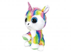 Egyszarvú plüss, 15 cm, szivárvány - Lumo Stars