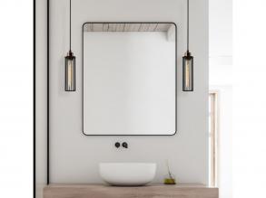 Elegáns fekete falilámpa, fém ház, 10 x 12 cm, magasság 100 cm, Max 40W, IP20