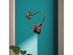 Vintage fém fali lámpa, 16 cm átmérőjű, E27 Max 40W, IP20,stílusos, egyszínű kialakítás, tökéletes modern lakberendezéshez