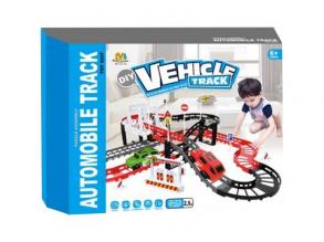 DIY Összeszerelhető elemes 2.5m-es autópálya kiegészítőkkel 1 db autó