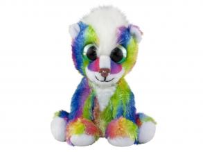 Borz plüss, 15 cm, szivárvány - Lumo Stars