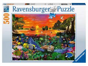 Puzzle 500 db - Teknős a korallzátonyon