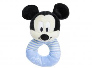 Mickey egér plüss csörgő bébijáték - 16 cm