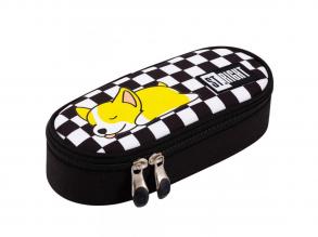 St.Right: Álmos kutyus fekete ovális tolltartó 23cm