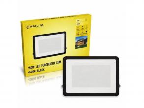 LED reflektor , 150W , 13500 lm , slim, fekete , természetes fehér , IP65 , Asalite