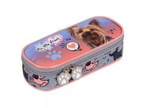 St.Right My Little Friends Grey York ovális tolltartó 23cm