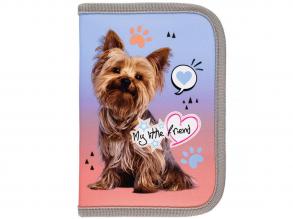 My Little Friend - Grey Yorkie mintás kihajtható tolltartó 21x14x3,5cm