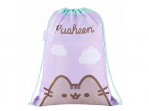 Pusheen lila tornazsák, sportzsák 43x34cm
