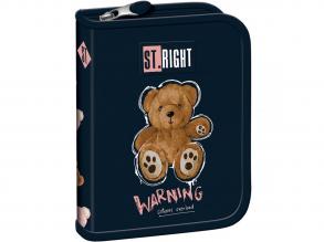St.Right Teddy bear maci mintás kihajtható tolltartó PC03 20,5x14x3,5cm
