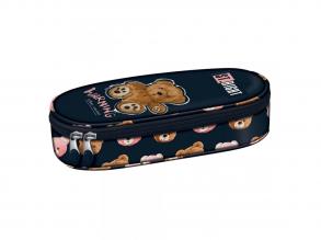 St.Right Teddy Bear ovális tolltartó PC01 23x9,5x6cm