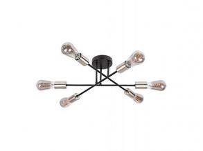 Rábalux , 71026 , Branwen , Mennyezeti lámpa , matt fekete , IP20 , E27K