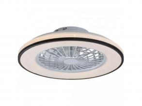 Ventilátoros LED lámpatest , mennyezeti , 48W , CCT , dimmelhető , fekete , távirányítóval , Rábalux , DALFON2
