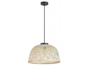 Rábalux , 72025 , Rattan , függesztett lámpa , fekete , IP20 , E27