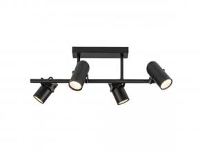 Rábalux , 73044 , Maximilian , Mennyezeti lámpa , matt fekete , IP20 , GU10K