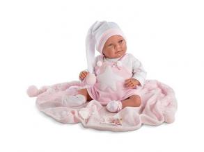 Édes álmok síró újszülött kislány baba cumival 40cm