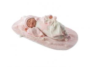 Lala sírós alvó újszülött baba pléddel 42 cm-es - Llorens