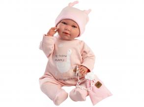 Llorens: Mimi Llorana 42cm-es baba hanggal rózsaszín pizsamában