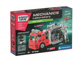 Science & Play: Mechanikai műhely - Tűzoltó autó építőkészlet - Clementoni