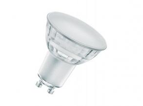LEDVANCE , LED REFLECTOR PAR16 S , LED égő , GU10 , 6.7 W , 4000 K , Hideg fehér , Dimmelhető , IP20 , Átlátszó