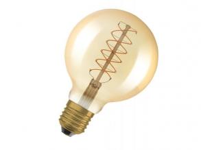 OSRAM , Vintage 1906 LED CLASSIC SLIM FILAMENT Globe DIMMABLE , LED égő , E27 , 4.8 W , 2200 K , Meleg fehér , Dimmelhető , IP20