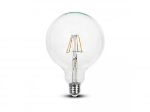 VT-2147 6W G125 LED Izzószálas Izzó (Átlátszó Üveg) 6400K E27