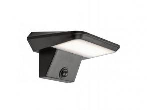LED lámpatest , napelemes , oldalfali , mozgásérzékelős , 10 Watt , természetes fehér , kültéri , IP44 , Rábalux , QESA