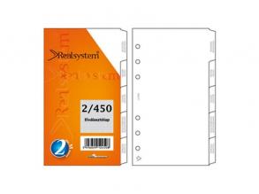 Realsystem 2/450 elválasztó lap gyűrűs naptár kiegészítő