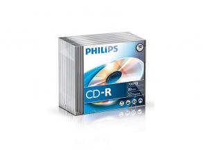 Philips CD-R80 52x Slim írható CD lemez - 1 db