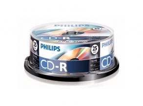 Philips CD-R80CB 52x cake box lemez 25db/csomag
