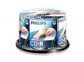Philips CD-R80CB 52x cake box lemez 50db/csomag