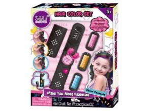 Hajdíszítő szett hajszínező krétákkal