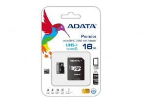 ADATA 16GB SD micro (SDHC Class 10 UHS-I) (AUSDH16GUICL10-RA1) memória kártya adapterrel
