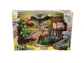 Dinoszauruszos játék szett különböző kiegészítőkkel